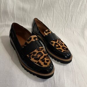 Franco Sarto leopard print loafers
